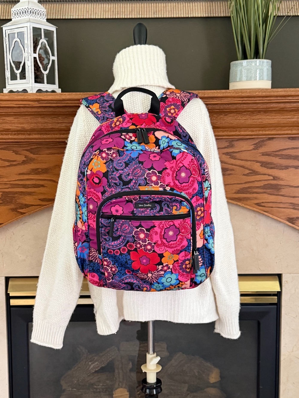 Vera Bradley Lighten Up Campus Backpack Floral Fiesta